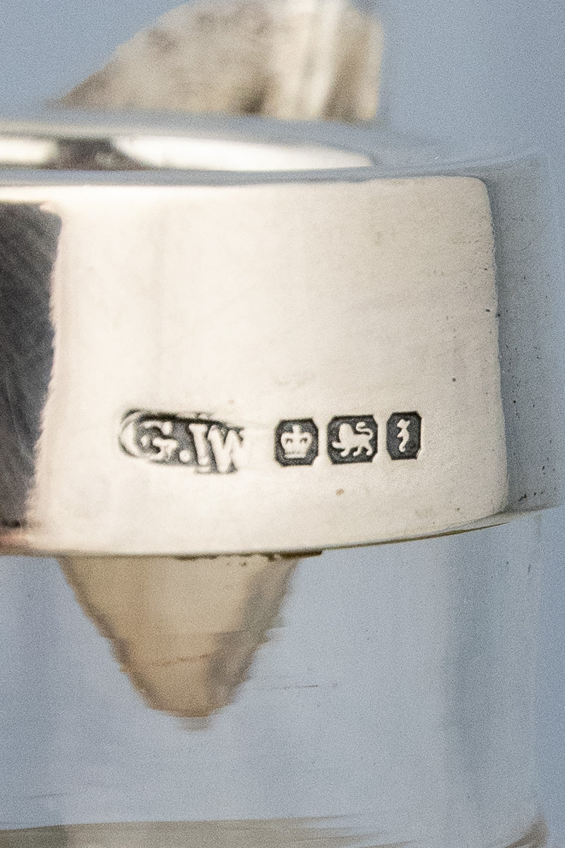 1917 Silver & Glass Jug