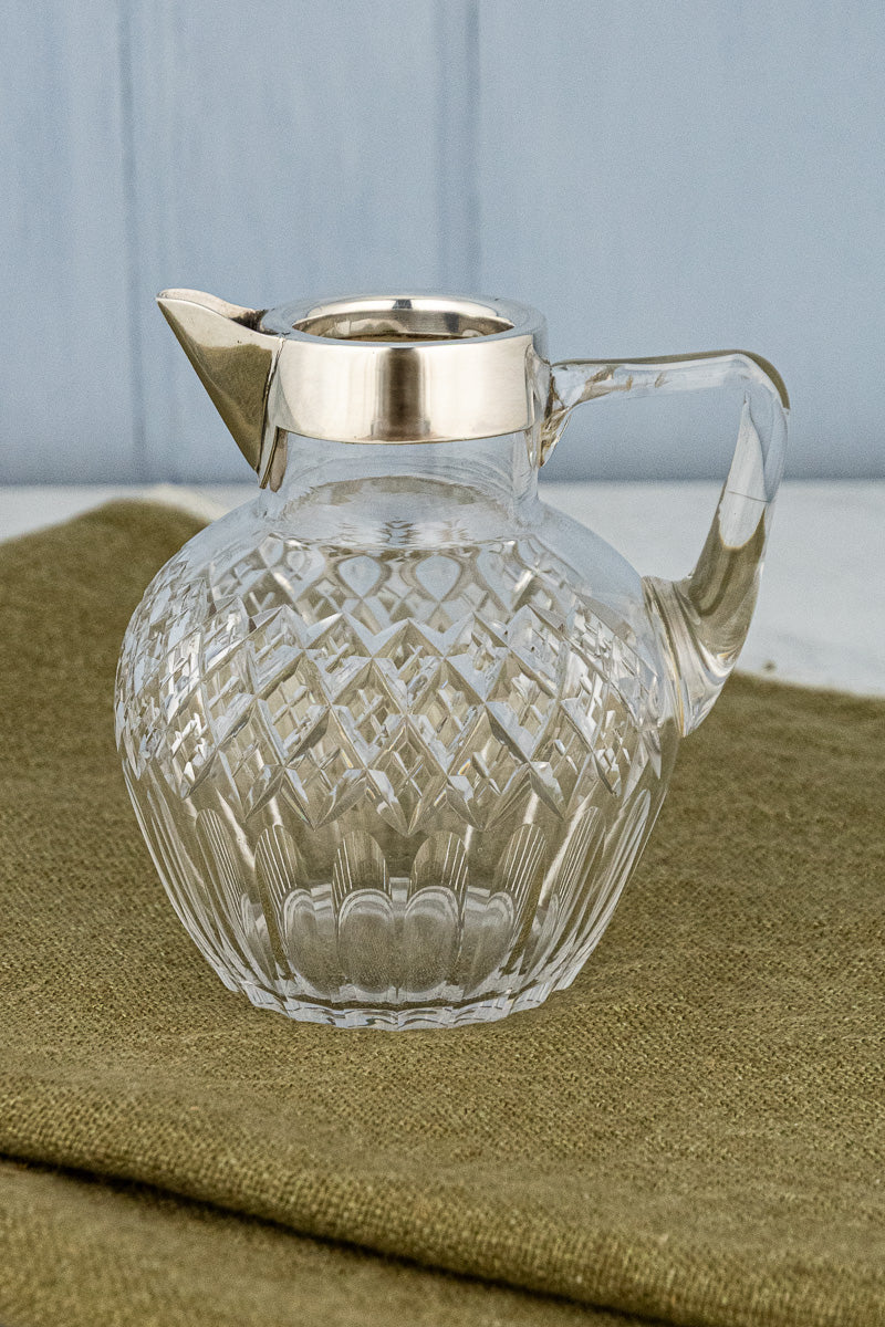 1917 Silver & Glass Jug