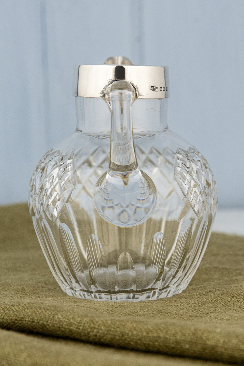 1917 Silver & Glass Jug