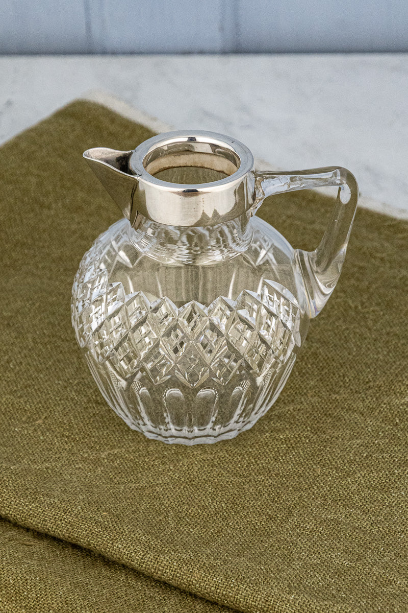1917 Silver & Glass Jug