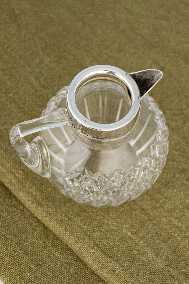 1917 Silver & Glass Jug