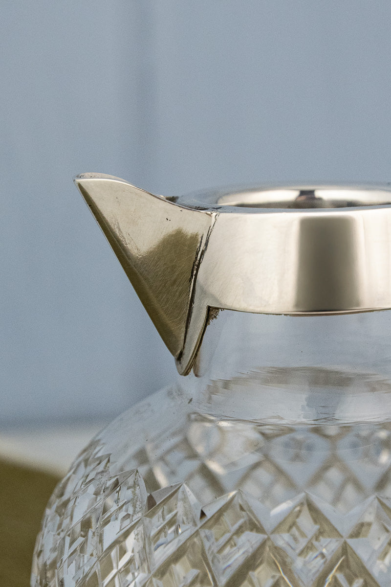 1917 Silver & Glass Jug