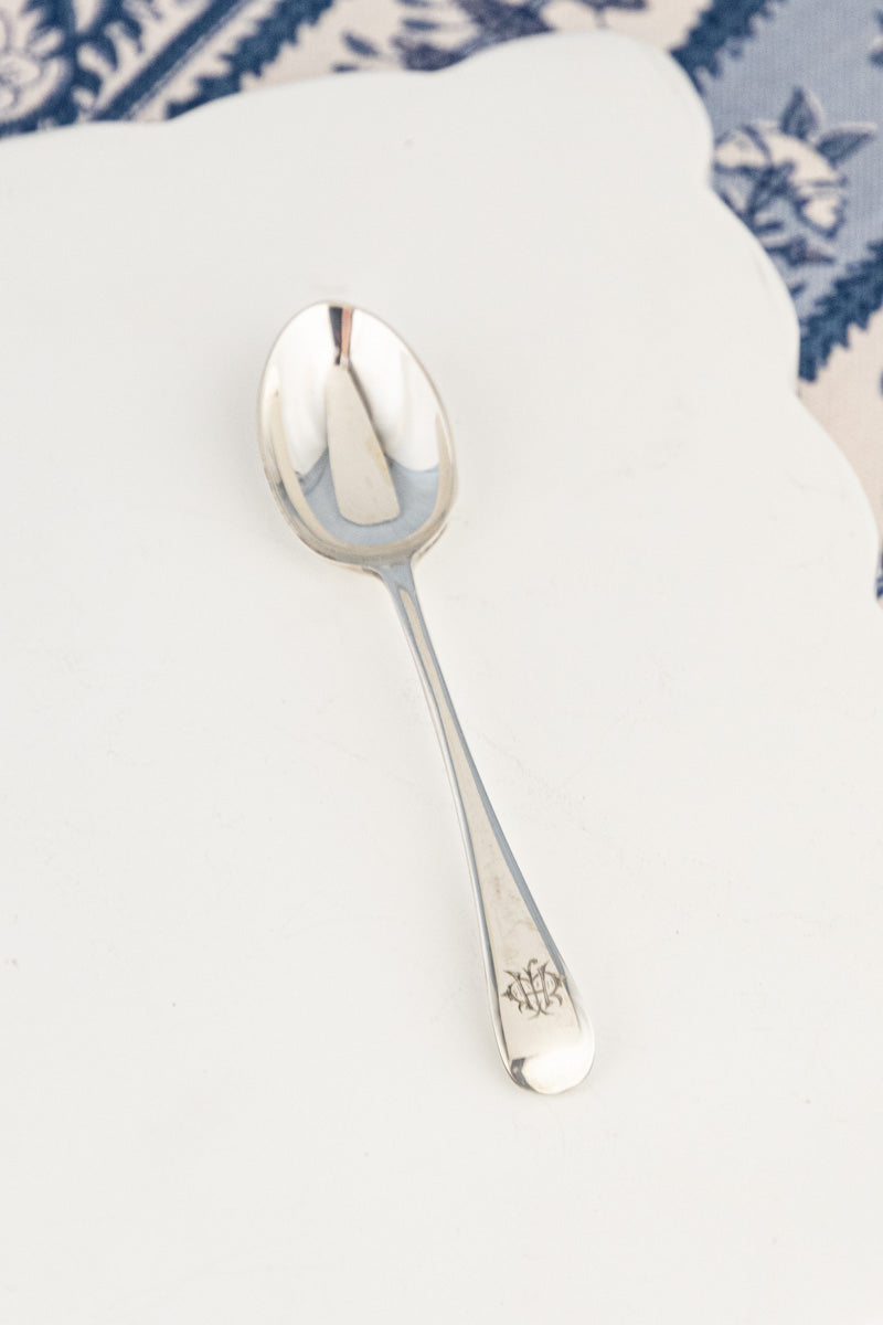 1921 English Silver Egg Cup & Spoon Set