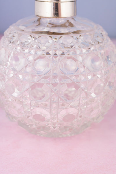 1923 Cut Crystal & Chester Sterling Scent Bottle