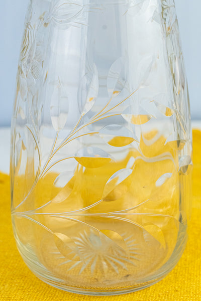 1927 Sterling Collar & Optic Glass Decanter