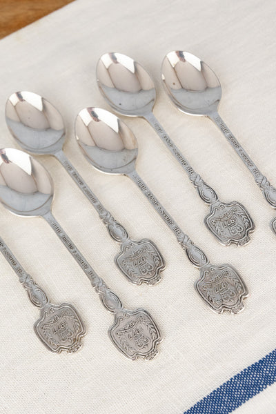 Vintage 1977 Queen Elizabeth Jubilee Silverplate Teaspoon - Set of 6
