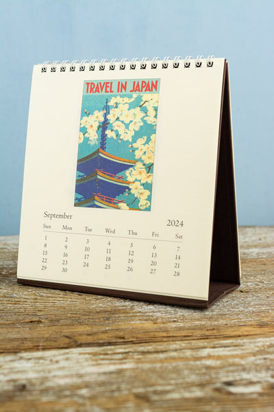 2024 Desk Calendar  -  Vintage Travel, National Parks