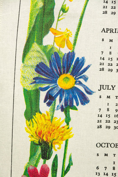 2024 Wildflower Calendar Tea Towel