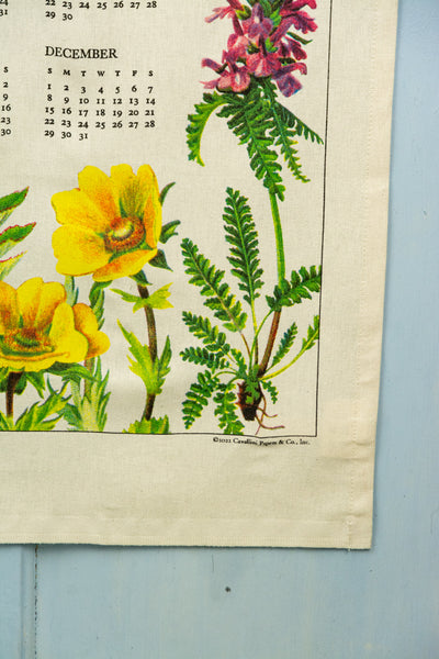 2024 Wildflower Calendar Tea Towel