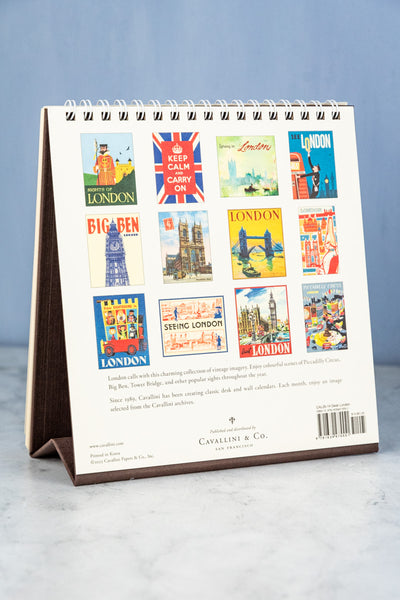 2026 Desk Calendar - Paris, Italy, London