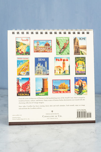 2026 Desk Calendar - Paris, Italy, London