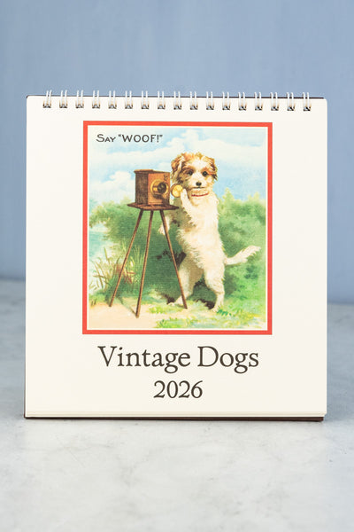 2026 Desk Calendar - Vintage Dogs, Vintage Cats