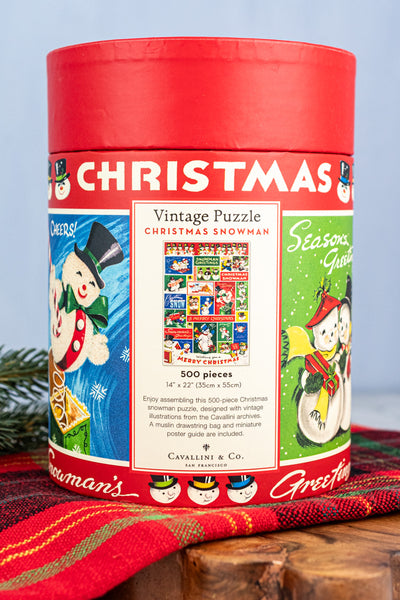 500-Piece Vintage Snowman Puzzle