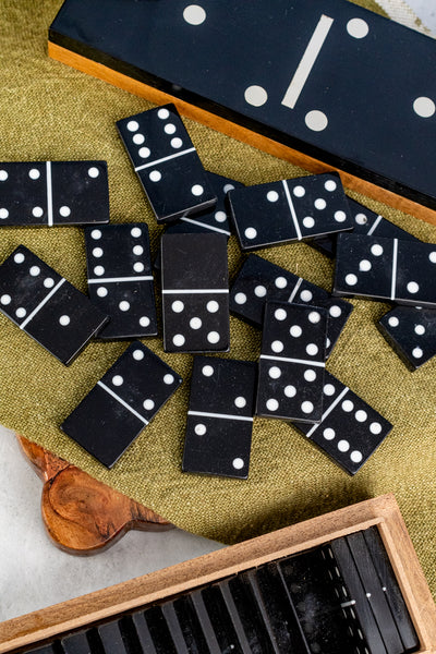 Acacia Wood Domino Set