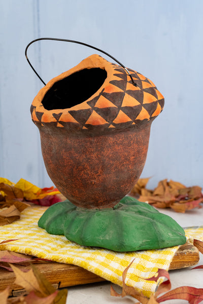 Acorn Paper Mâché Bucket