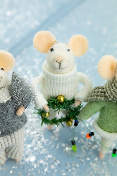 Advent Arthur, Festive Finnegan and Lit Up Liam Mouse Ornaments