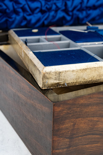 Antique English Faux Bois Sewing Box