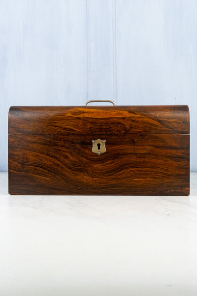 Antique English Faux Bois Sewing Box