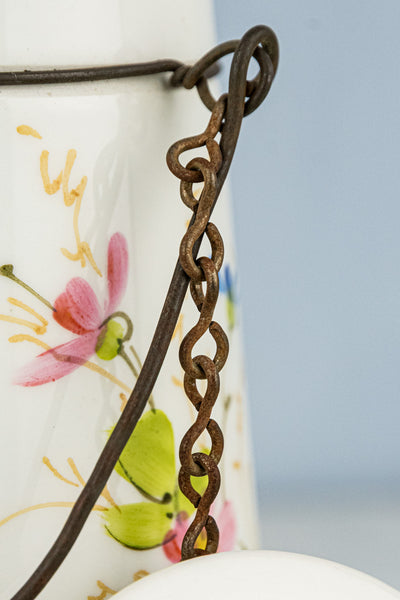 Antique French Handpainted 'Lait' Carafe