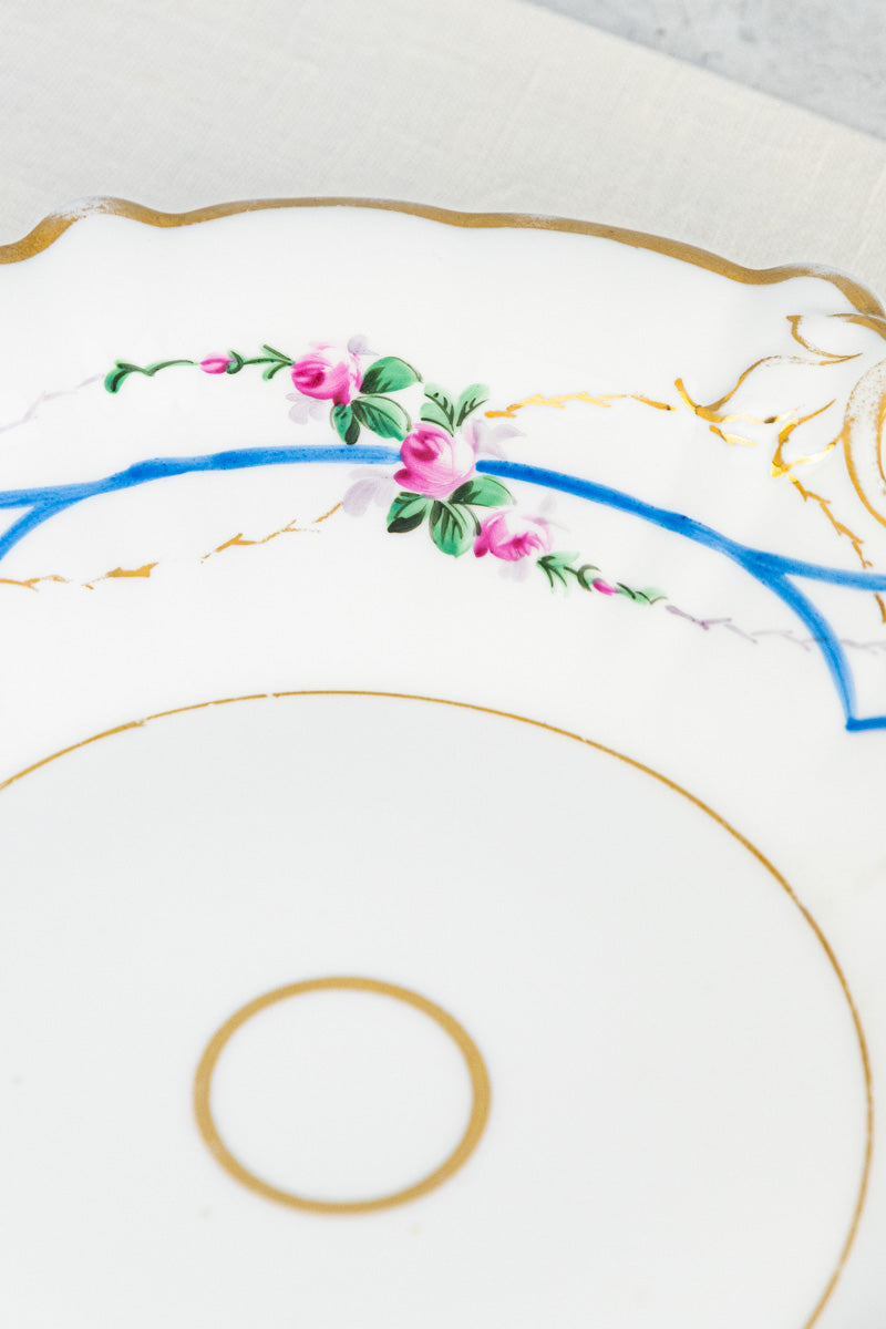 Antique European Fine Porcelain Cake Plate