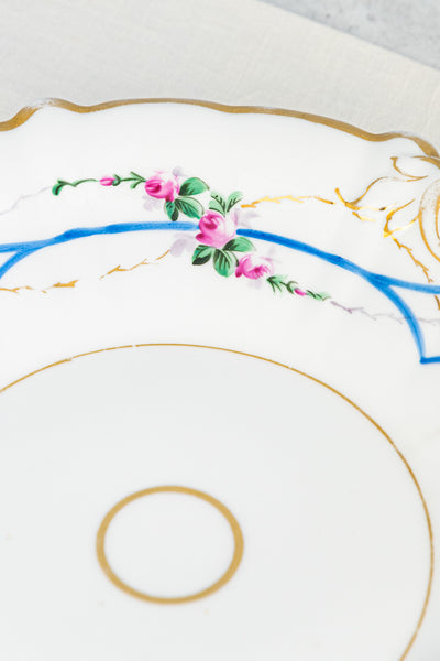 Antique European Fine Porcelain Cake Plate