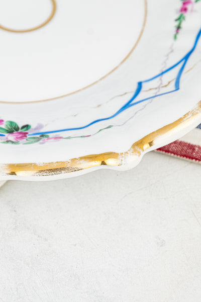 Antique European Fine Porcelain Cake Plate