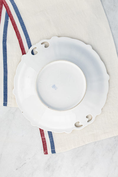 Antique European Fine Porcelain Cake Plate