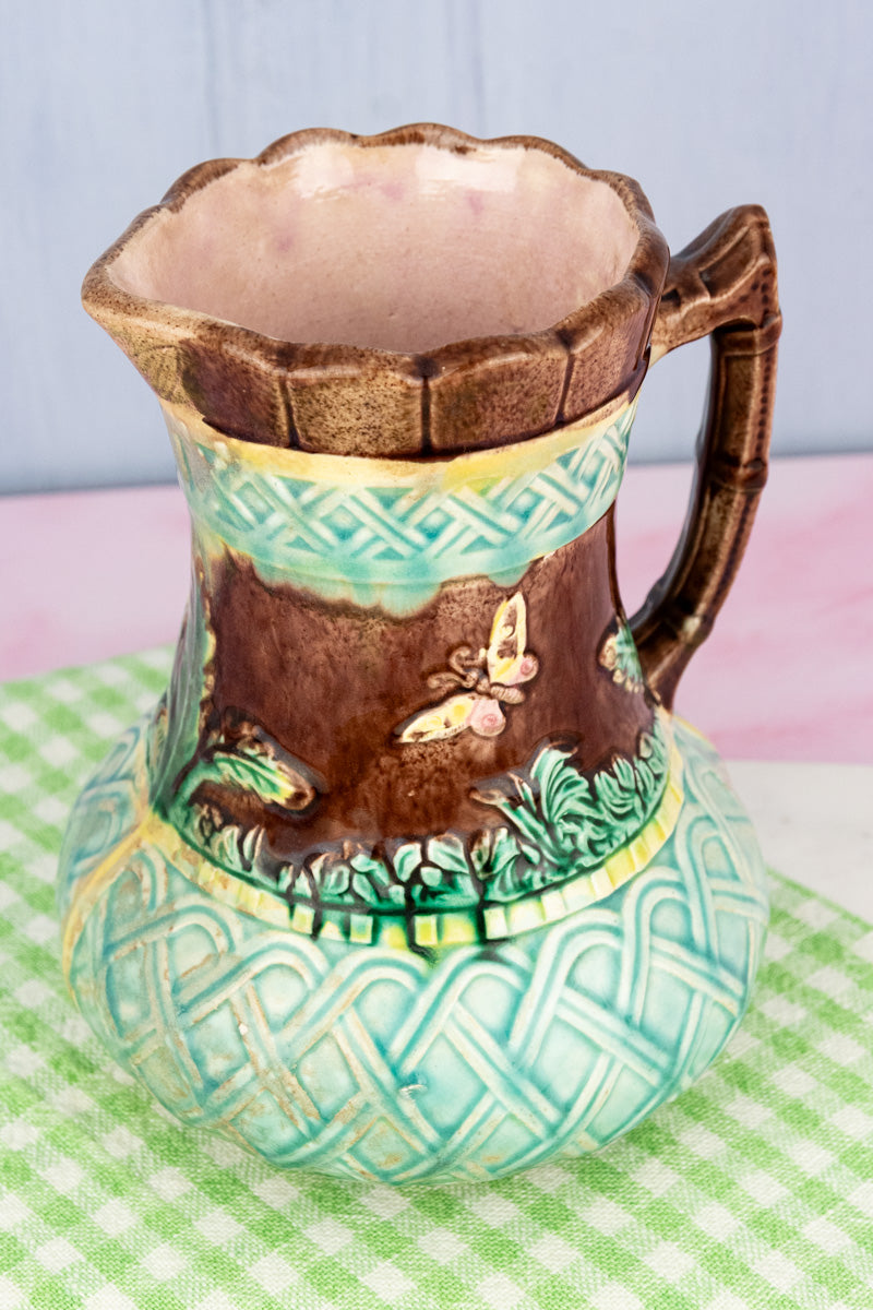 Antique Majolica Pitcher