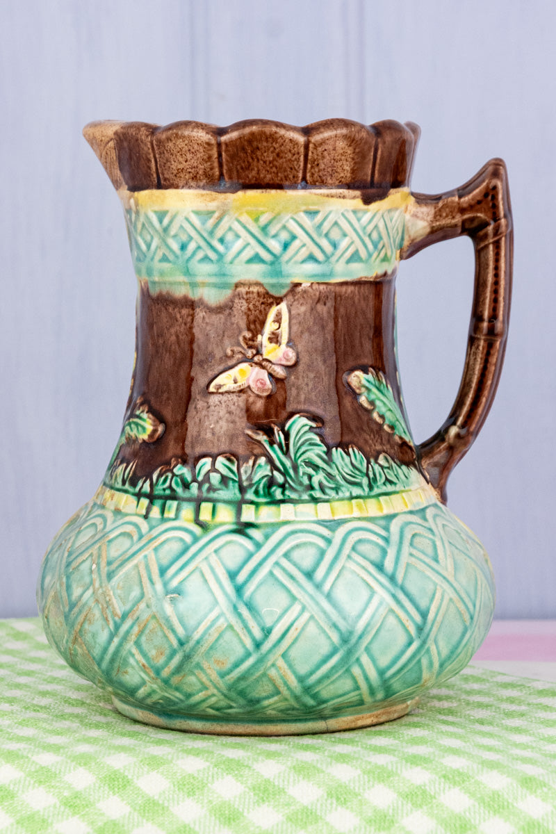 Antique Majolica Pitcher