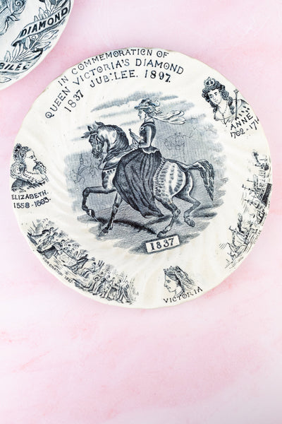 Antique 1897 Queen Victoria Diamond Jubilee Commemorative Plate