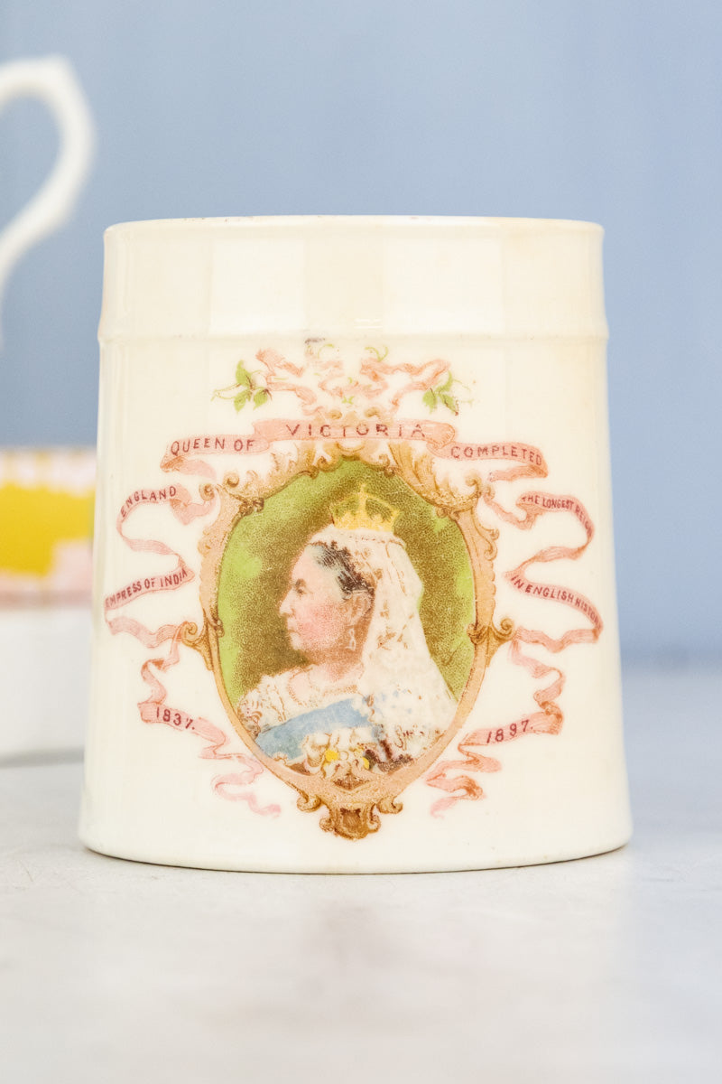 Antique 1897 Queen Victoria Jubilee Mug