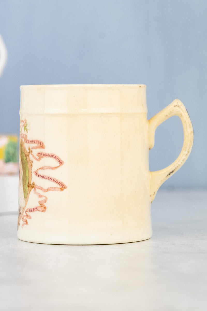 Antique 1897 Queen Victoria Jubilee Mug