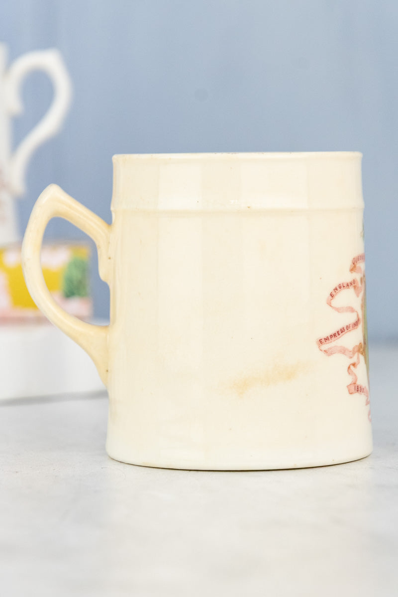 Antique 1897 Queen Victoria Jubilee Mug