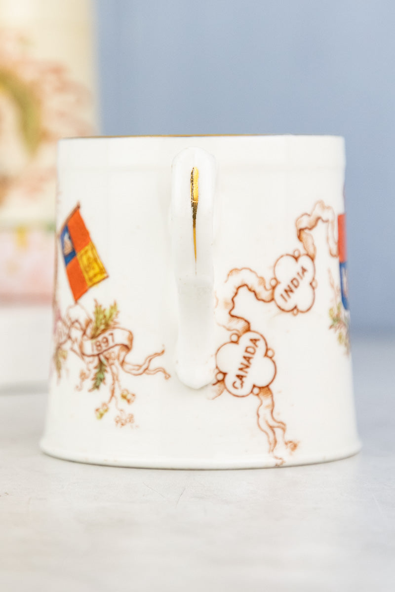 Antique 1897 Queen Victoria Jubilee Mug