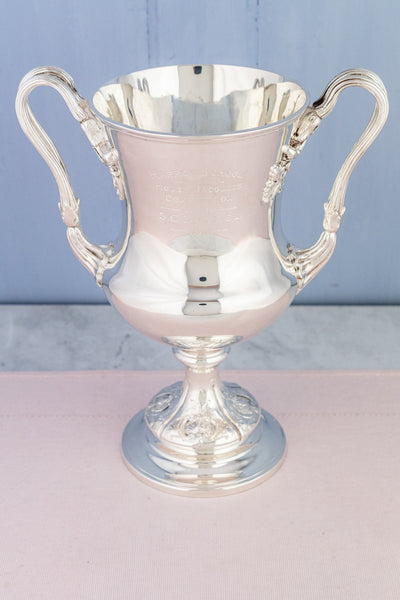 Antique 1915 Silverplate Harrow School Loving Cup Trophy