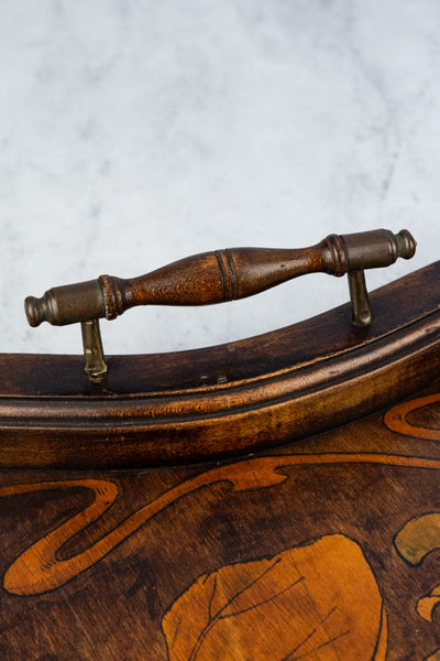 Antique Art Nouveau Wood Tray