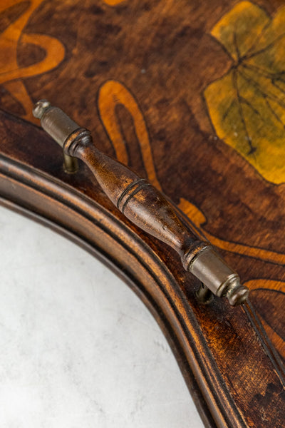 Antique Art Nouveau Wood Tray