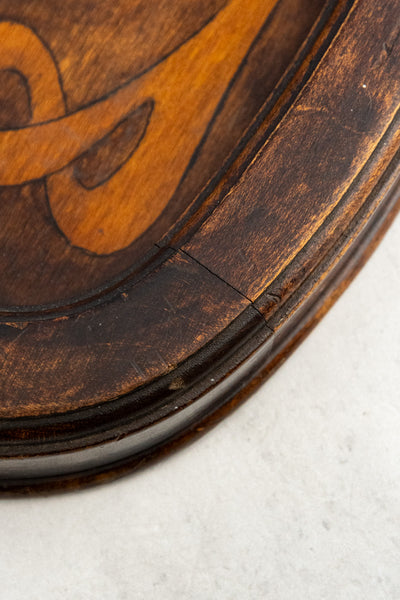 Antique Art Nouveau Wood Tray
