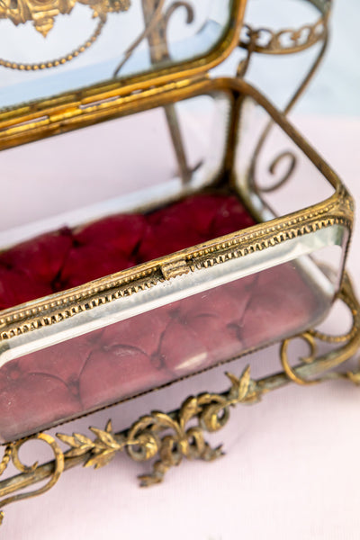 Antique Belle Époque French Jewelry Box Dressing Table Set