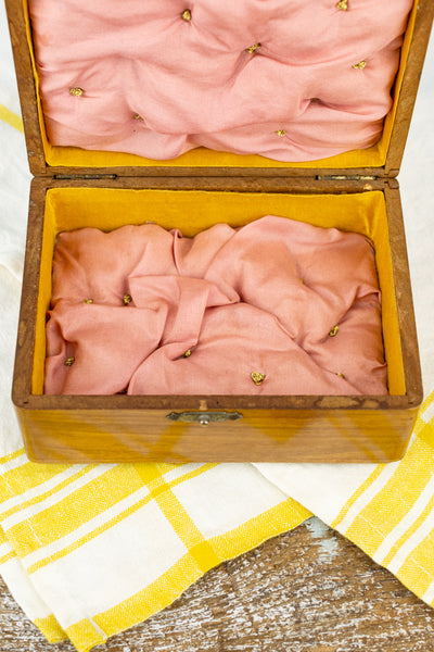Antique Belle Époque Souvenir Wooden Jewelry Box - Vichy