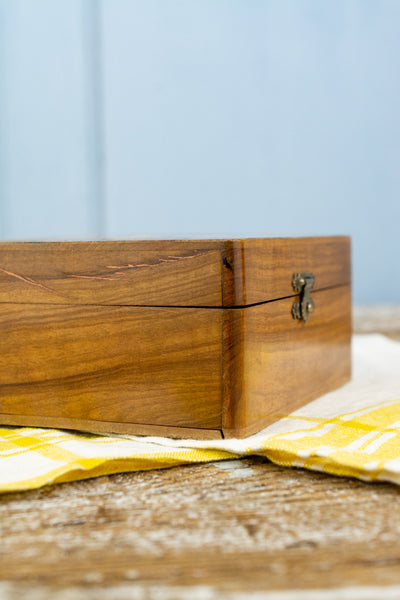 Antique Belle Époque Souvenir Wooden Jewelry Box - Vichy