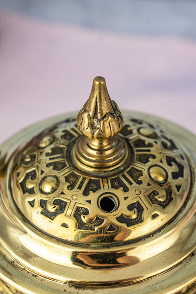 Antique Brass String Holder with Shears
