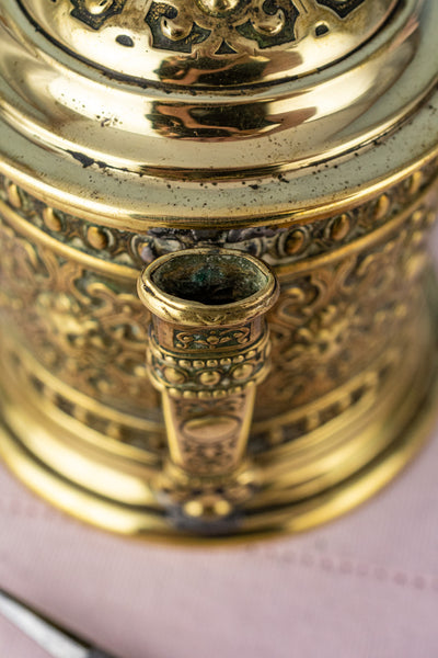 Antique Brass String Holder with Shears