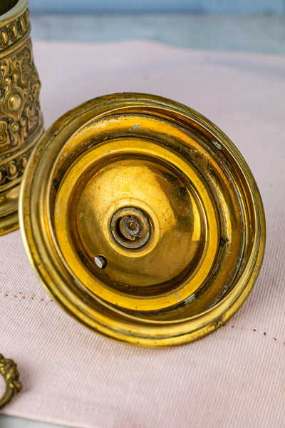 Antique Brass String Holder with Shears