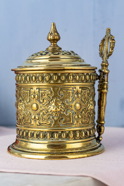 Antique Brass String Holder with Shears