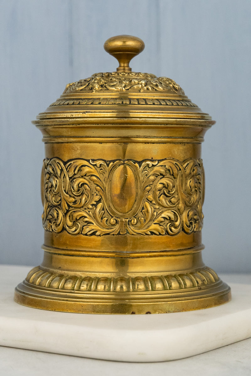 Antique Brass Tobacco Canister