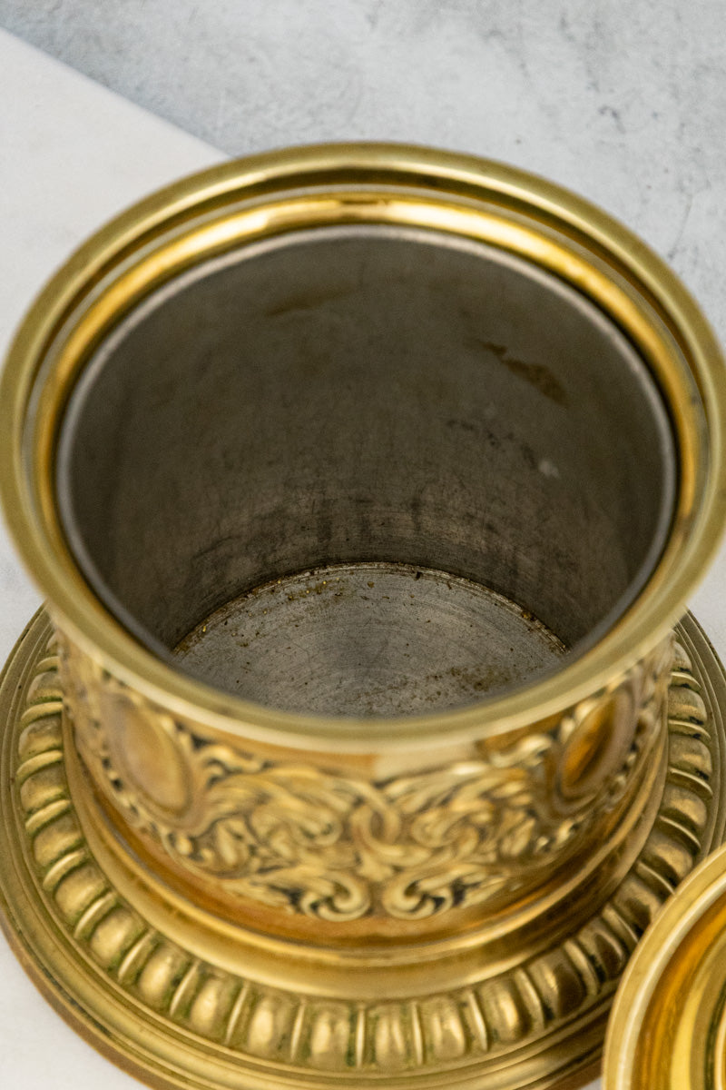 Antique Brass Tobacco Canister