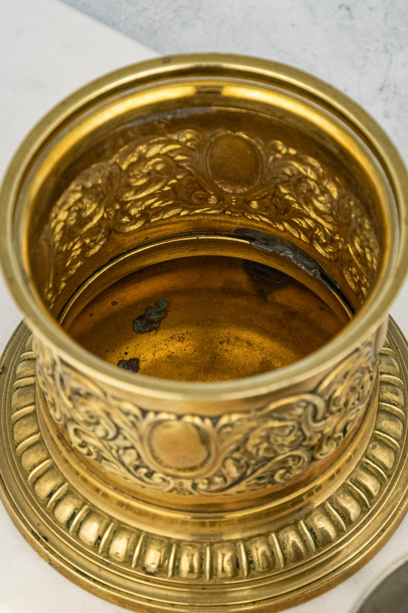 Antique Brass Tobacco Canister
