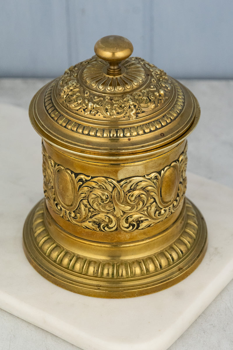 Antique Brass Tobacco Canister