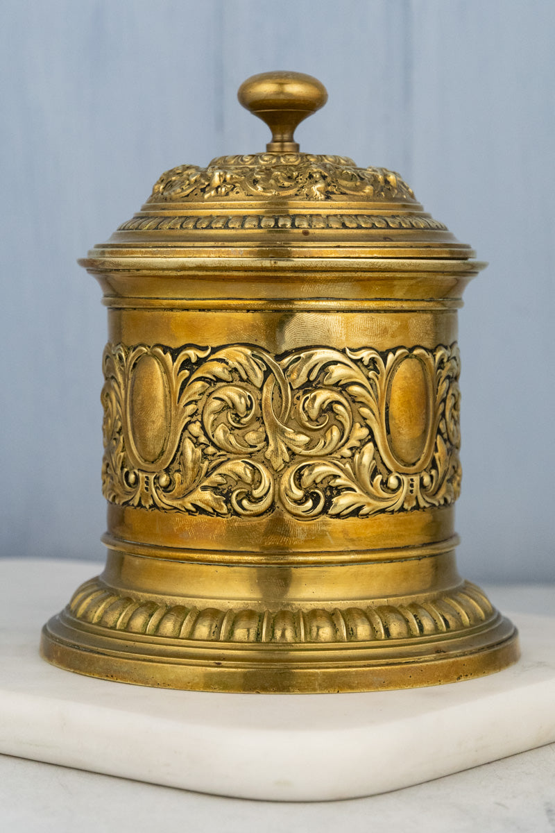 Antique Brass Tobacco Canister